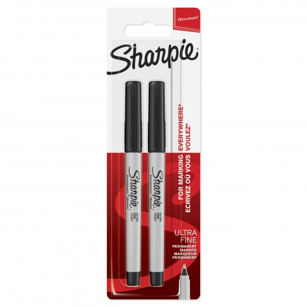 Sharpie Ultra Fine black/černý blistr 2 ks