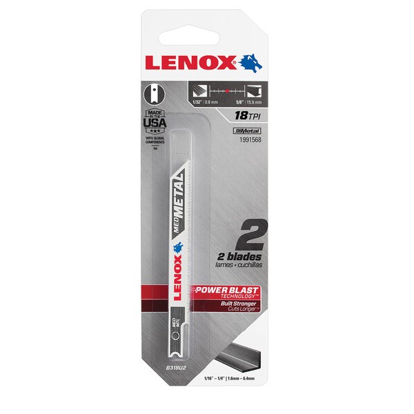 LENOX B318U bimetal 92,2x9,5x0,9 mm 18 TPI (2ks)