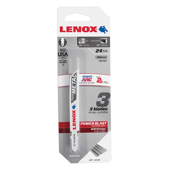 LENOX B324TC bimetal 92,2x9,5x0,9 mm 24 TPI (3ks)