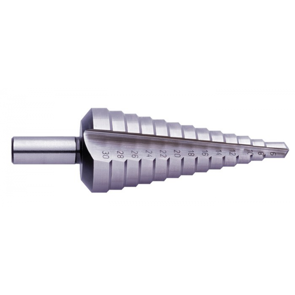 Vrták stupňovitý HSS RP 6.0-30.0 mm,po 2 mm