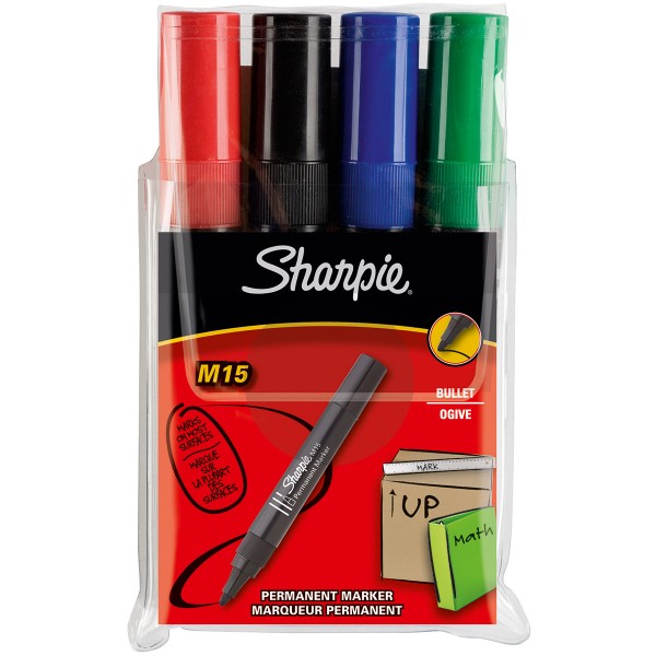 Sharpie M15 - 4 standardní barvy v pouzdru