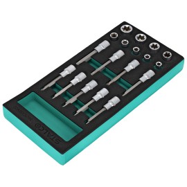 Klíč nástrčný TORX T20-T60, E10-E24 sada 18ks